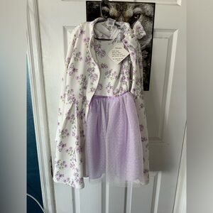 Floral Kids Jacket and Dress Set SIZE 12 NWT